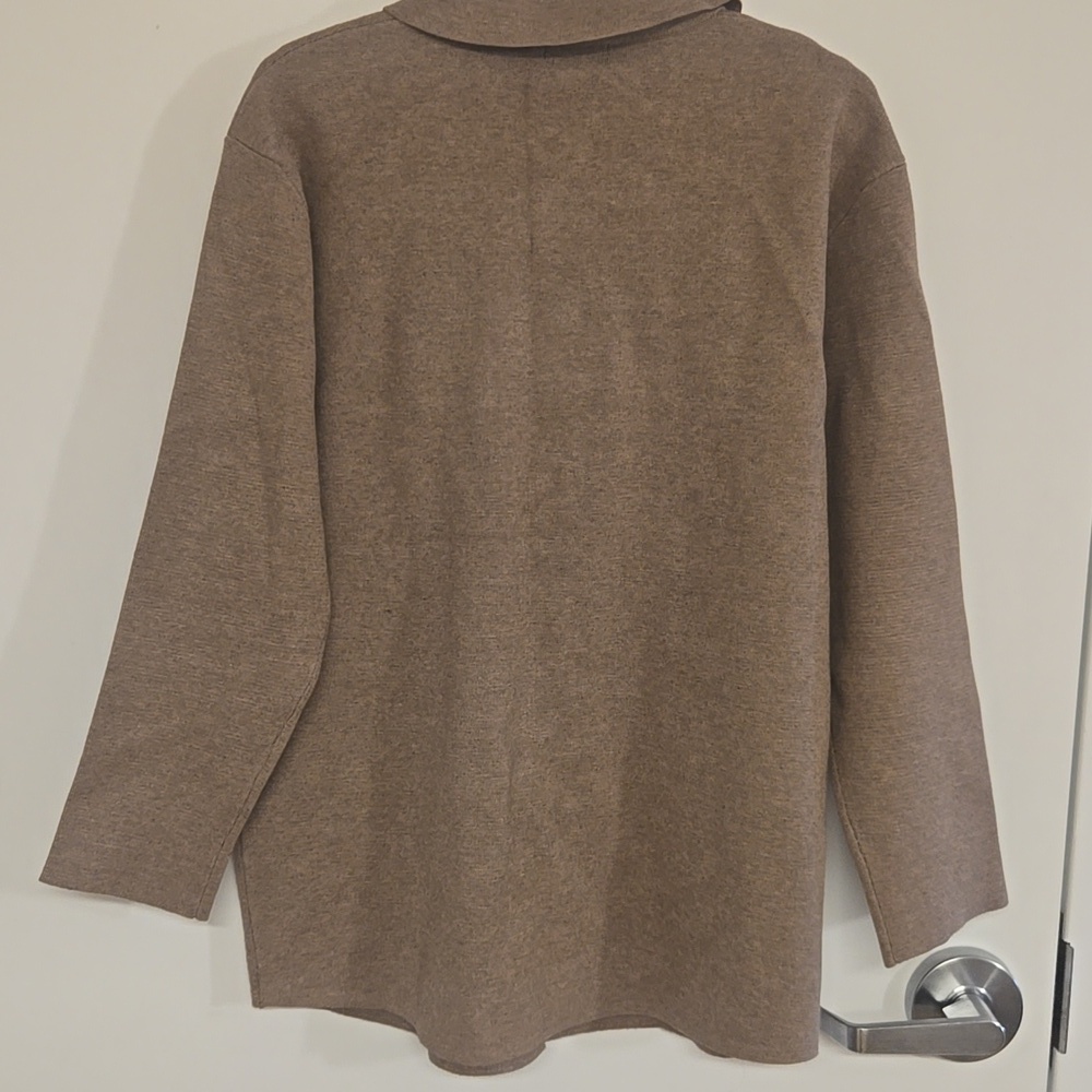 NWT Quince Eco Knit Milano Stitch Oversize Shirt Jacket - Picture 5 of 6